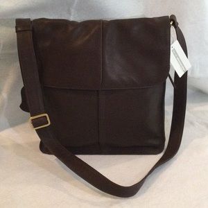 Derek Alexander brown leather Messenger Bag